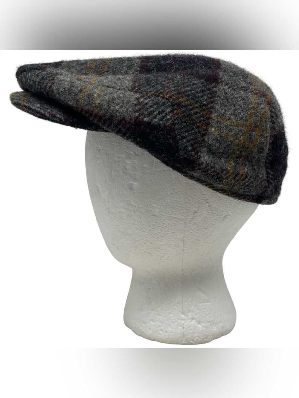 Vintage Stetson Men’s Size Medium (7-7 1/8) Plaid Wool Blend Newsboy Driver